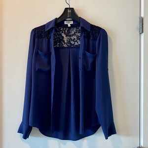 EXPRESS Lace Portofino Shirt - Size XS